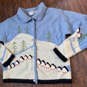 Bellepoint Wool Penguin Button Front Sweater